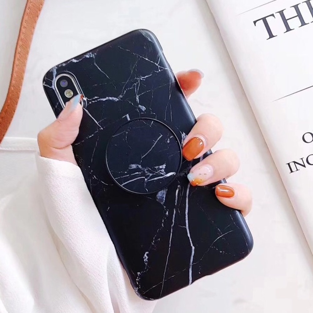 NEW iPhone 6/6S & 6/6S Plus Black Marble Case